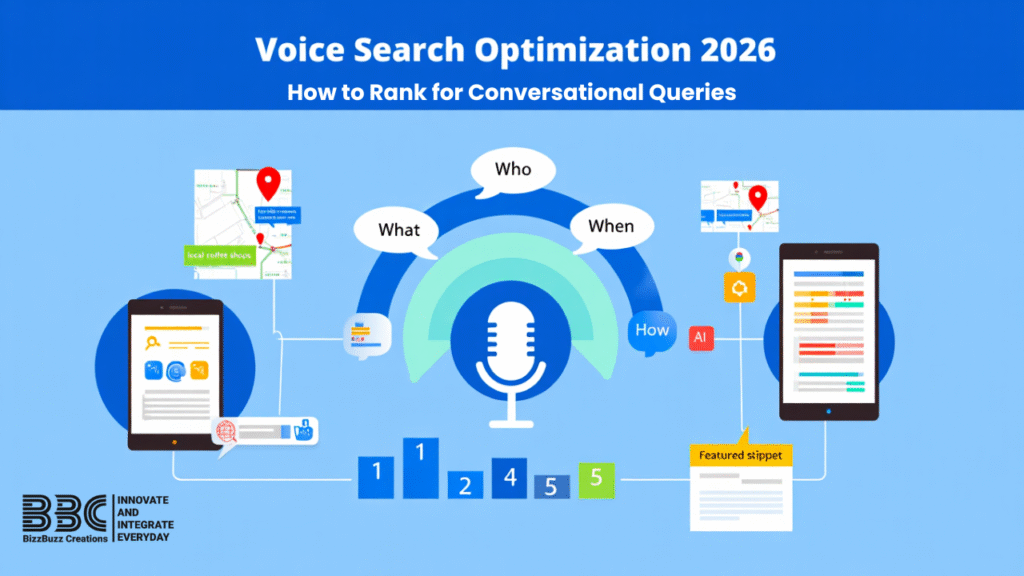 Voice search optimization for rank in AI